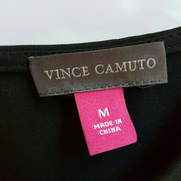 Vince Camuto Lace up tie front blouse Black Size M - Picture 4 of 8